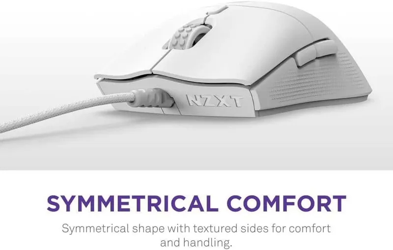Gaming Mouse - NZXT Lift 2 Symm Black / White Игровая проводная мышка — фото 2