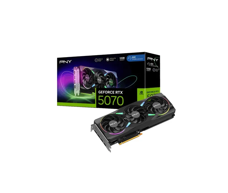| Видеокарта RTX 5070 12GB PNY GDDR7 192bit PCIe 5.0 Игровая HDMI 3xDP — фото 3
