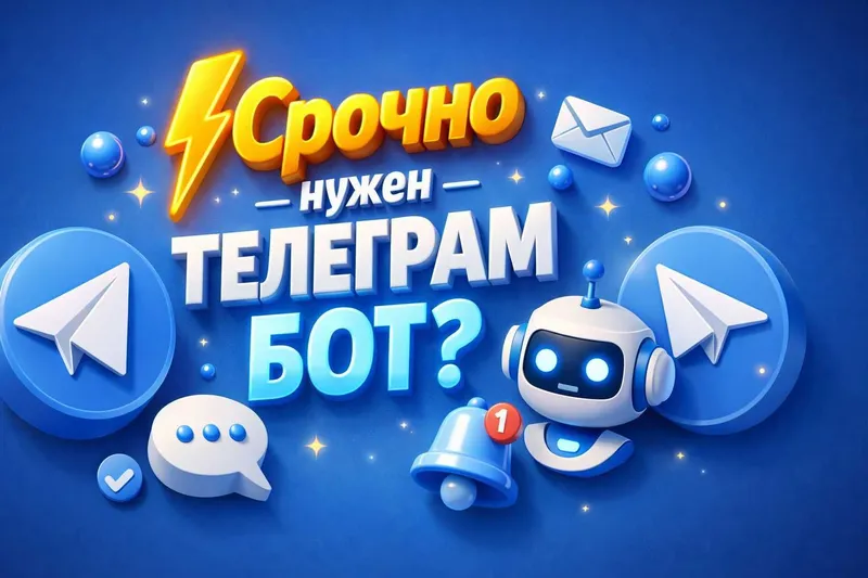 Срочно и быстро делаем телеграм бот, приложение, сайт, автоматизацию