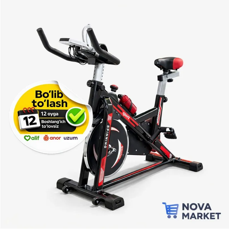 Велотренажёр Spinning Sport для дома • Прочная металлическая рама — в Велотренажёр Spinning Sport для дома • Прочная металлическая рама — в