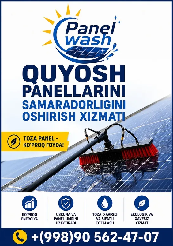 Quyosh panel yuvish xizmati — фото 1