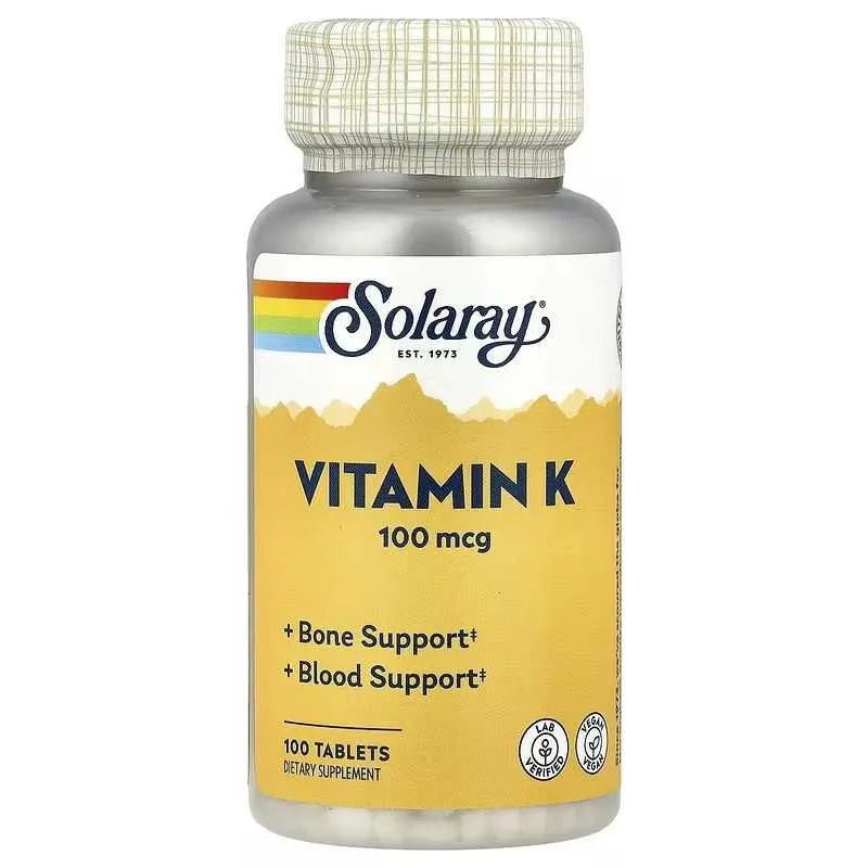 Solaray Vitamin K витамин К 100 мкг 100 таблеток — фото 1