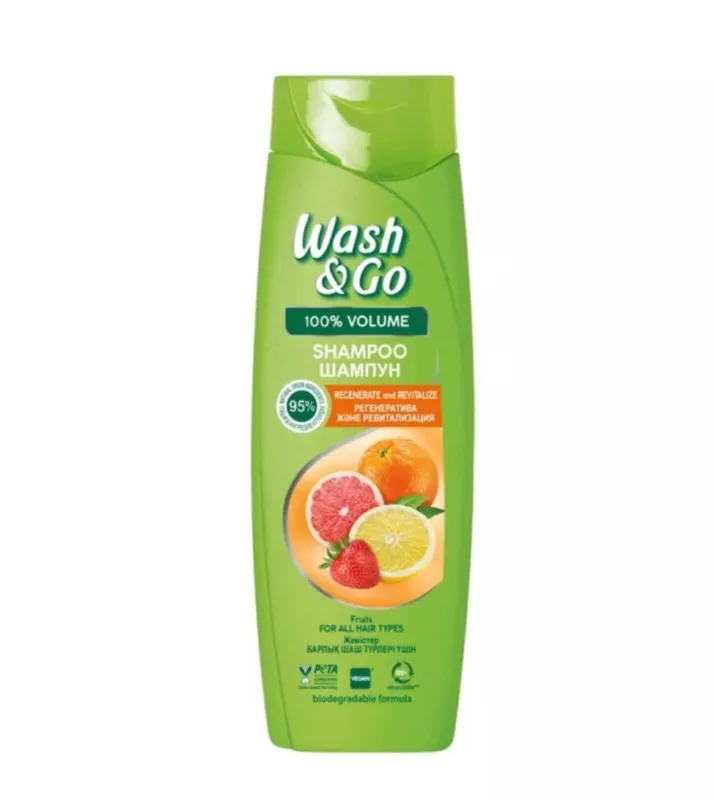 Шампунь Wash&go для всех типов волос 180мл Шампунь Wash&go для всех типов волос 180мл