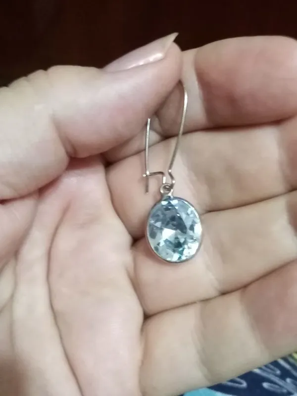 Серьги с горным хрусталем в серебре 4