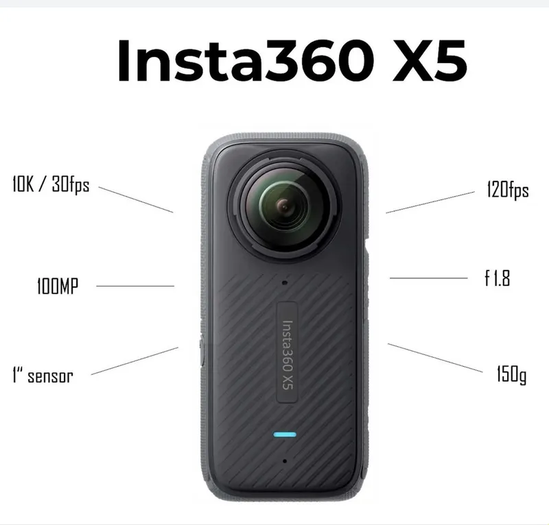 Insta360 X5 ekshn-kamera. Essential Bundle to‘plami. Combo 4 Insta360 X5 ekshn-kamera. Essential Bundle to‘plami. Combo 4