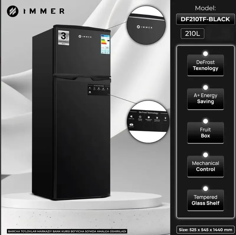 Холодильник IMMER DE-FROST 210 л 1 Холодильник IMMER DE-FROST 210 л 1