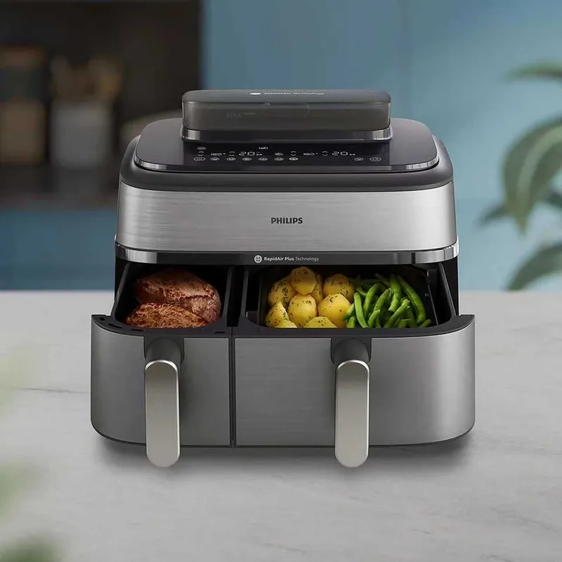 Аэрогриль Philips Airfryer 5000 Series Dual Basket NA555 с гарантией. — фото 1