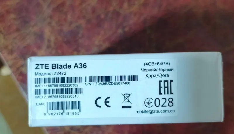 ZTE Blade A36. Новая коробка, ещё не вскрывалась 2 ZTE Blade A36. Новая коробка, ещё не вскрывалась 2