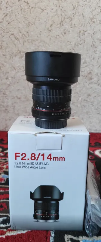 Obektiv samyang holati ideal deyarli yangi model samyang F2.8/14mm 1 Obektiv samyang holati ideal deyarli yangi model samyang F2.8/14mm 1