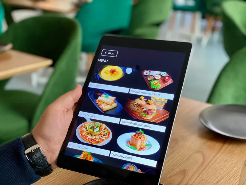 Restoran va kafelar uchun QR menu, Электронное меню на планшет