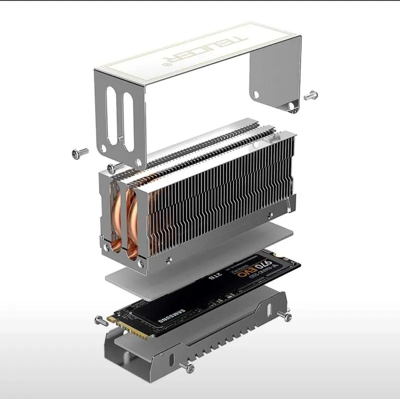 Радиатор для NVME m2 на тепловых трубках 4