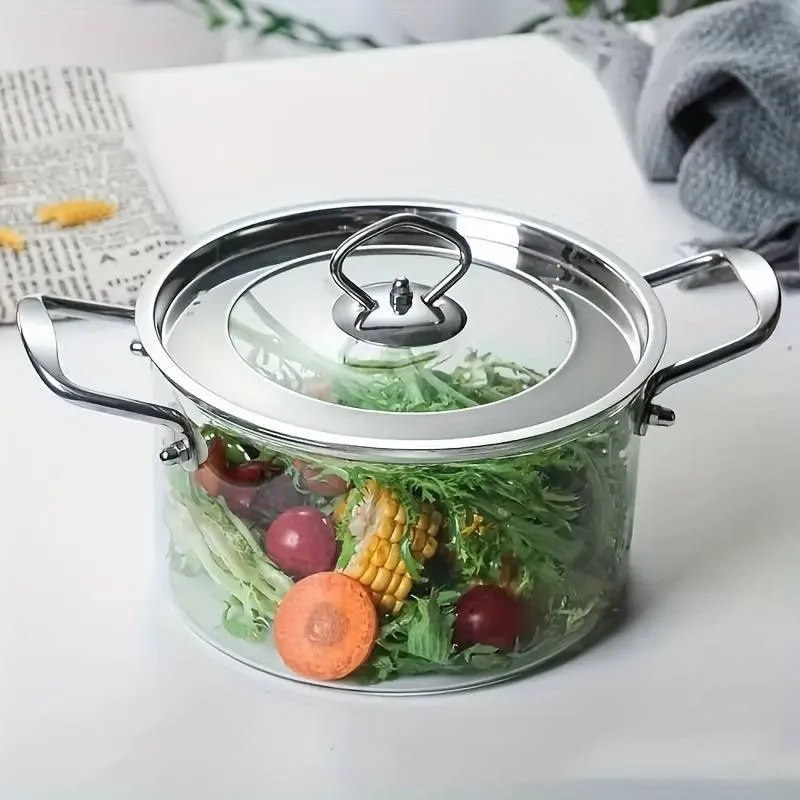 Кастрюля из стекла, объёмом 2500 мл.