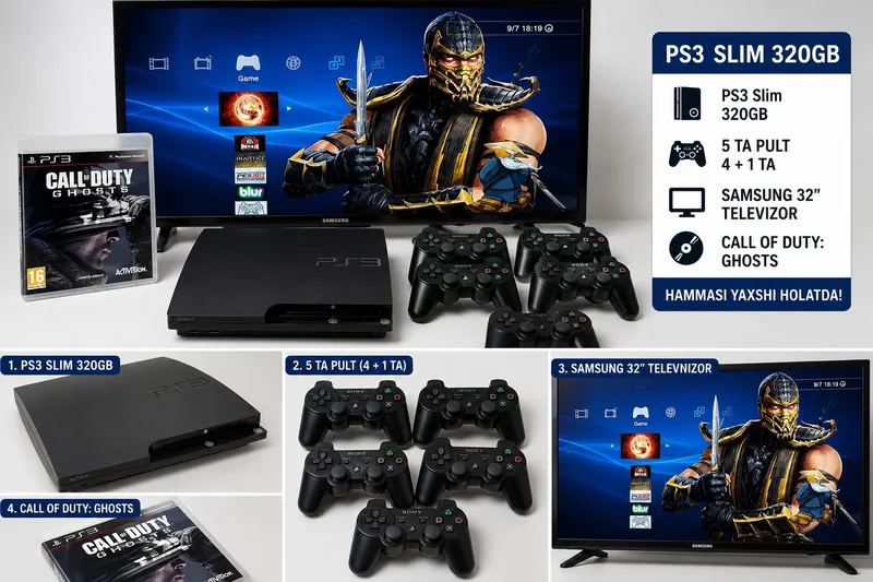 PS3 + телевизор Samsung 32 дюйма + все части Call of Duty 2