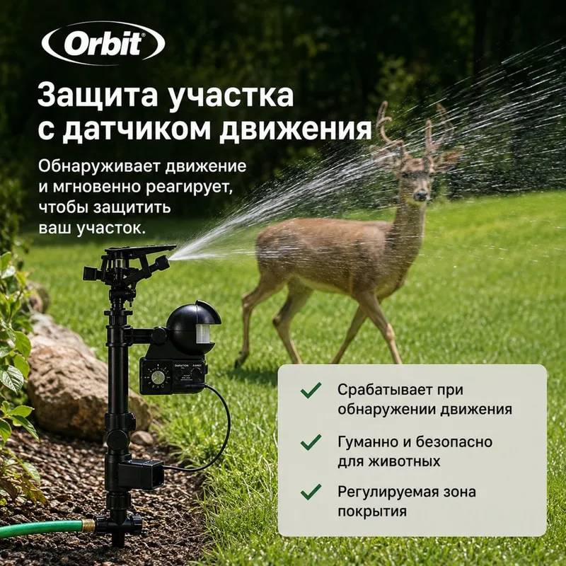 Автоматический разбрызгиватель с датчиком движения 1 Автоматический разбрызгиватель с датчиком движения 1