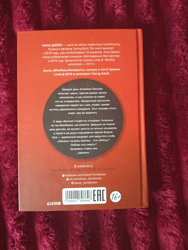 Книга "Поклонник" Анна Джейн. 2