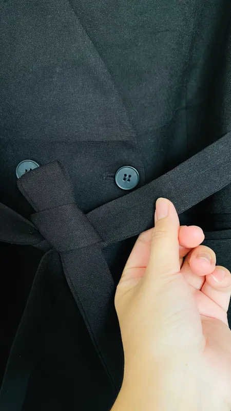 Kimono uslubidagi qora ayollar kostyumi 5
