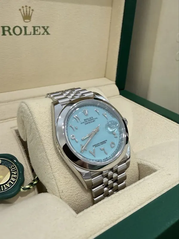 Rolex Datejust 41mm Steel Tiffany Arabic Dial Custom 126300 — фото 3