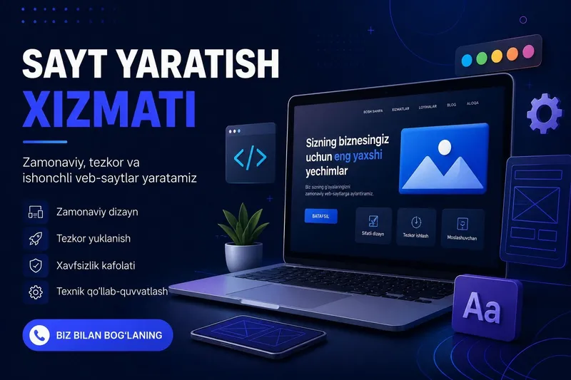 Prosfessional sayt yaratish xizmati