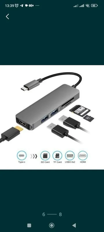Скидка! Доставка! Type c hub hdmi ,lan,usb ,card rieder — фото 4