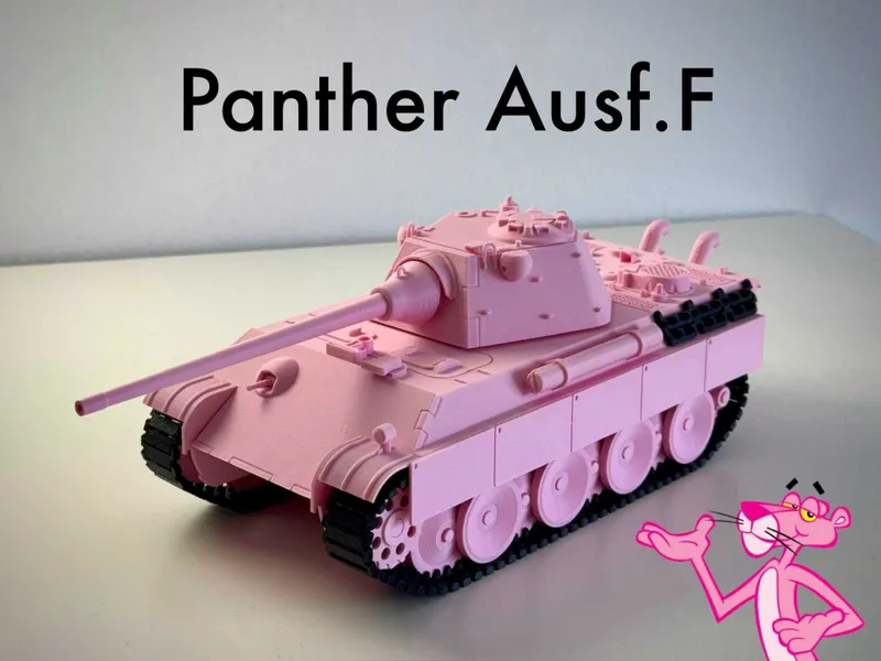 Розовая пантера: Panther F Medium Tank Pz Kpfw V Ausf.F Масштаб 1:35
