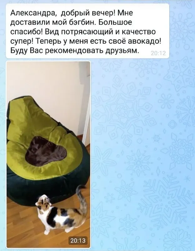 Бескаркасное кресло Авокадо, кресло мешок, пуфик, Бинбег бинбэг груша — фото 3