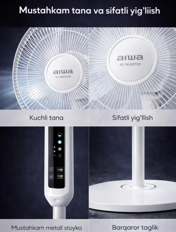AIWA Pol ventilyatori va pulti bilan 5 AIWA Pol ventilyatori va pulti bilan 5