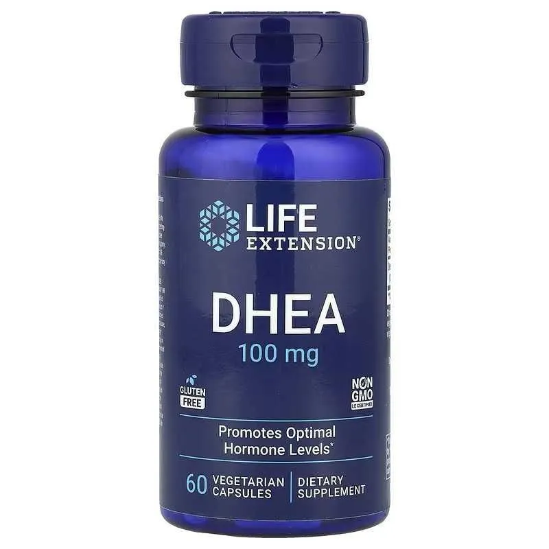 Life Extension DHEA ДГЭА 100 мг 60 вегетарианских капсул — фото 1