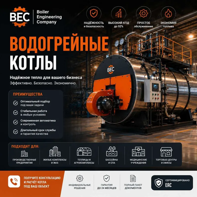 Водогрейный котёл промышленный