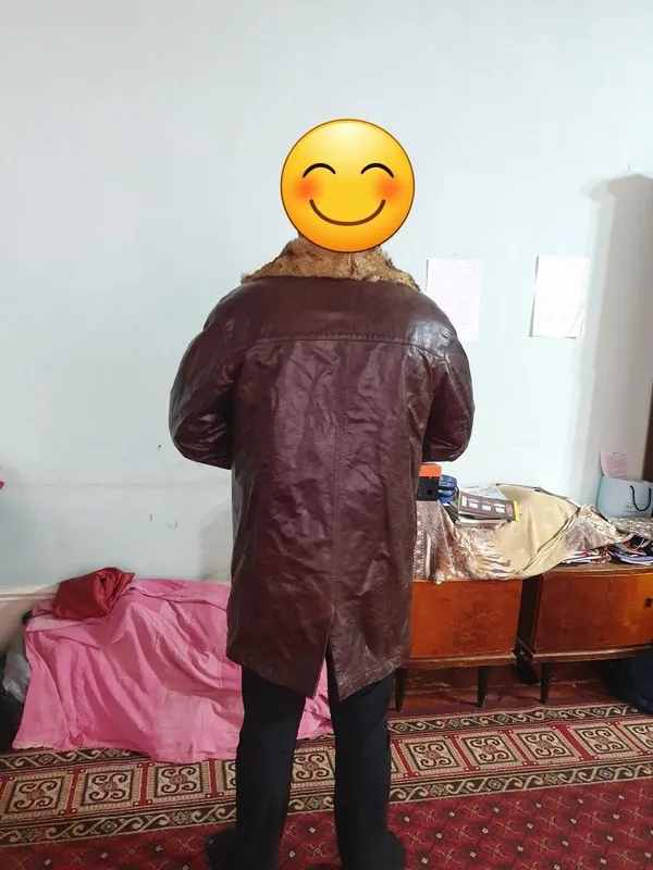 Пальто натуральный мех и кожа — фото 2