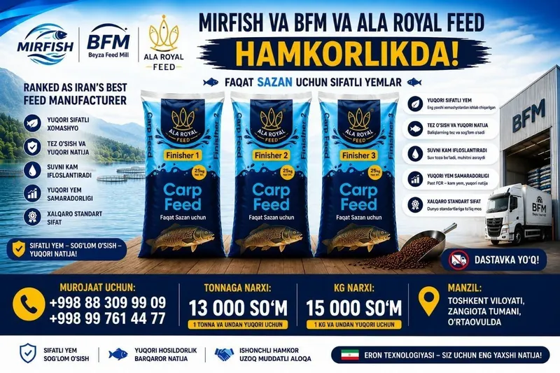 Baliq yemi Eron yemi Karmoykafitsenti 1.2 2 Baliq yemi Eron yemi Karmoykafitsenti 1.2 2