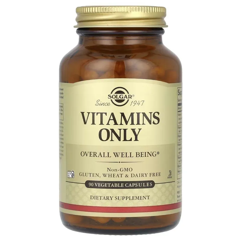 Витамины, Solgar, Vitamins Only.90 растительных капсул — фото 2