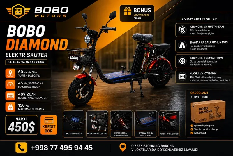 Bobo Diamond - Bobo Motors Skuter 1 Bobo Diamond - Bobo Motors Skuter 1