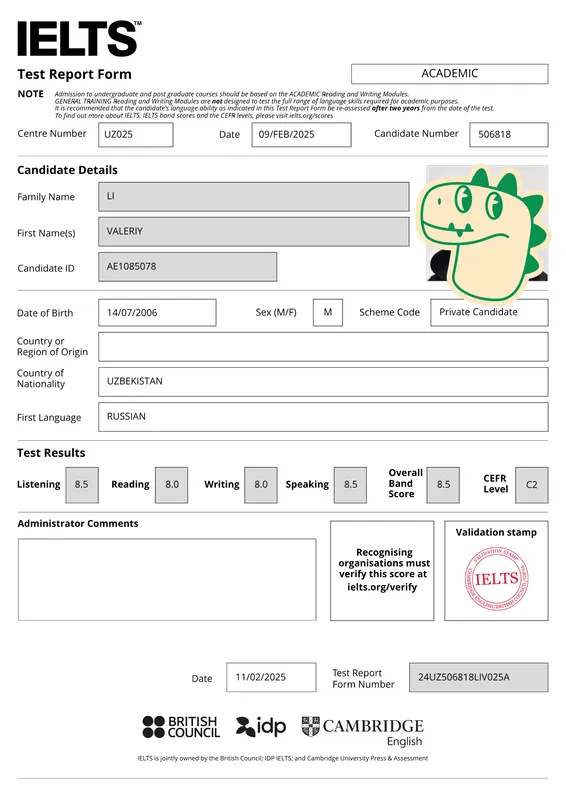 Ingliz tili bo‘yicha repetitor (IELTS 8.5) 2