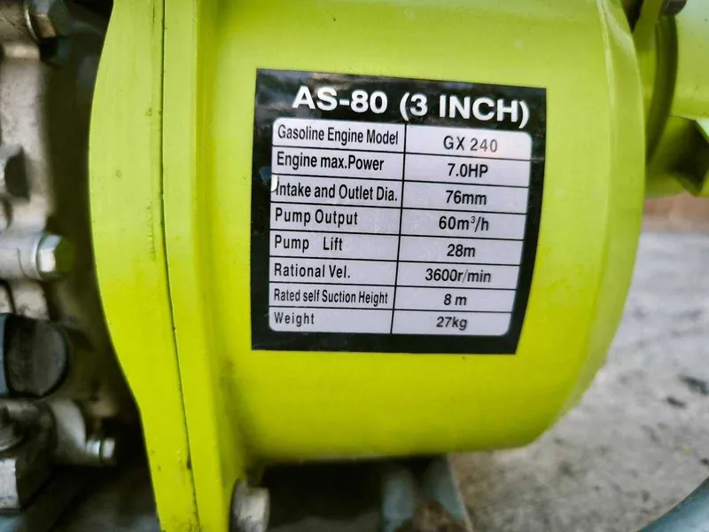 Asaman AS-80 3 dyuym benzinli motopompa 7 HP 2 Asaman AS-80 3 dyuym benzinli motopompa 7 HP 2