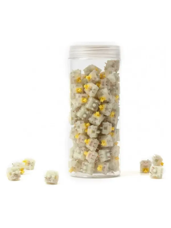 Набор механических переключателей Keychron "Gateron KS-3 Milky Pro Yellow" (110 шт.) — фото 2 Набор механических переключателей Keychron "Gateron KS-3 Milky Pro Yellow" (110 шт.) — фото 2