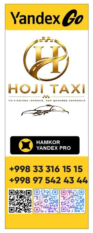 Yandex goo Hoji taxi taksi parkiga ishga taklif — фото 1