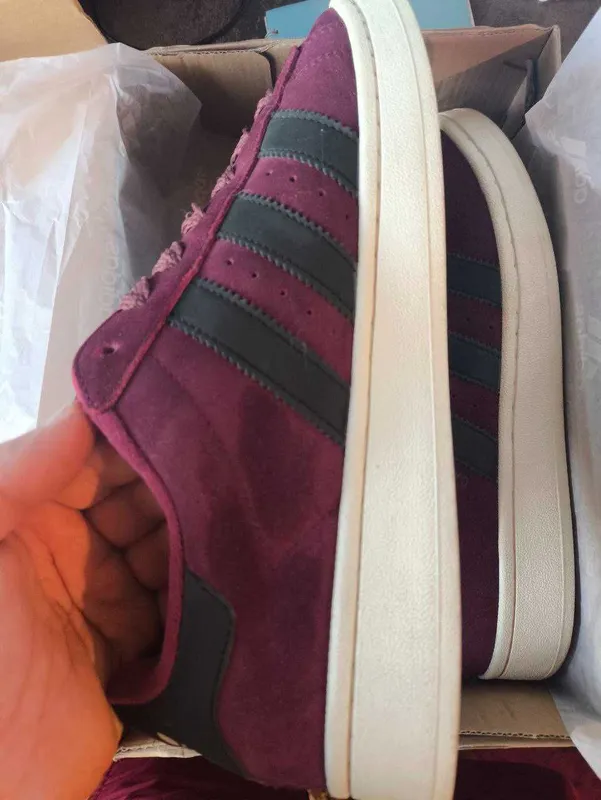 Adidas Campus Collegiate бордового цвета — фото 2