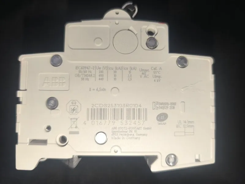 Автоматический выключатель ABB 3P+N S203 C10NA — фото 1