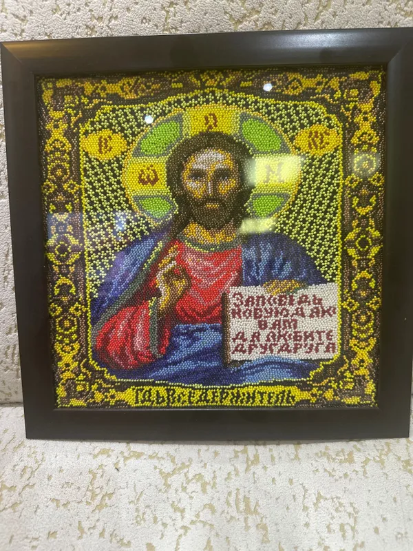 Икона из бисера ручной работы