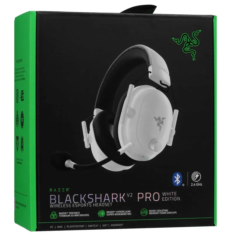 ! Игровая гарнитура Razer BlackShark V2 Pro (2023) (White) — фото 2