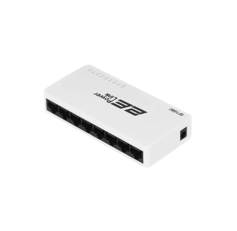 Aksiya 2E PowerLink SF108C 8xFE kommutatori, boshqarilmaydigan, ish stoli uchun 3 Aksiya 2E PowerLink SF108C 8xFE kommutatori, boshqarilmaydigan, ish stoli uchun 3