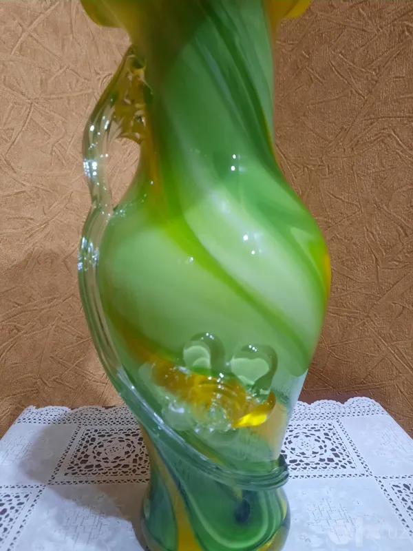 «Murano» uslubidagi vintage, kolleksion, ajoyib, katta vaza. 5