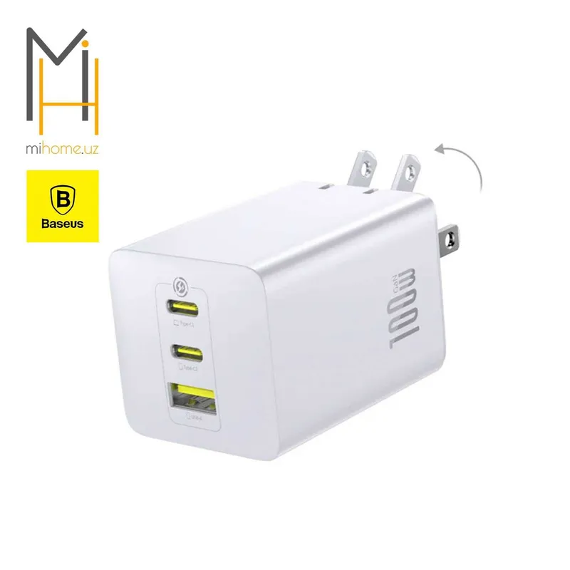 Блок питания Baseus EnerFill FN11 Mini Cube 100W GaN — фото 2