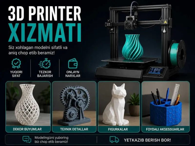3D Printer xizmati | 3d bosma| 3d print | 3d печат | услуги 3D-печати