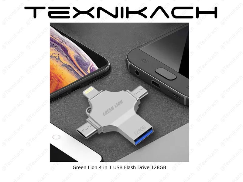 Green Lion 4-in-1 USB Flash Drive 128GB — флешка с 4 разъёмами 2 Green Lion 4-in-1 USB Flash Drive 128GB — флешка с 4 разъёмами 2