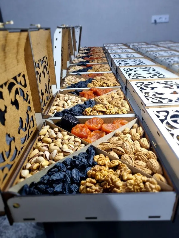 Подарочный набор орехов и сухофруктов sovg'a подарок savat chaq chuq — фото 5
