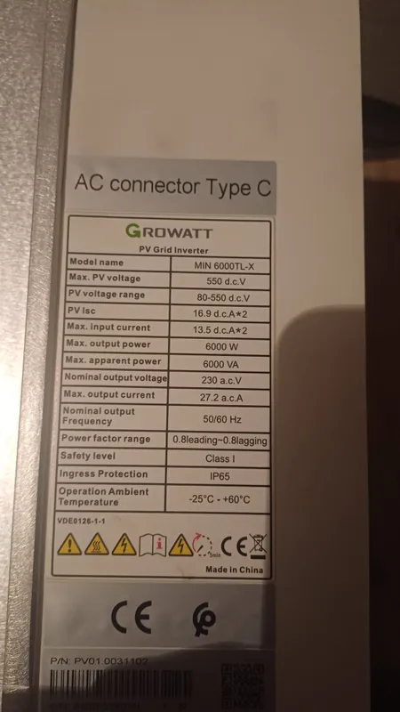 Гровват Growwat 6 кВт Ongrid глобал инвертор. — фото 1