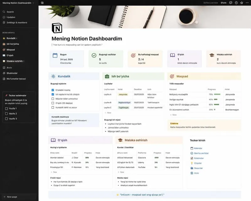 Notion dasturida vazifalarni bajaruvchi kerak