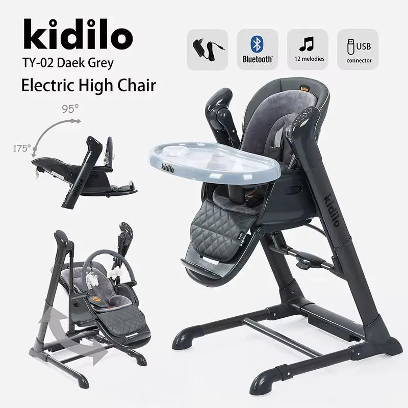 Kidilo Ty02 Dark Grey, стульчик для кормления, почти новый