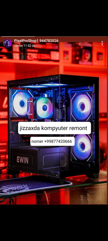 kompyuter remon qilamiz  jizzaxda